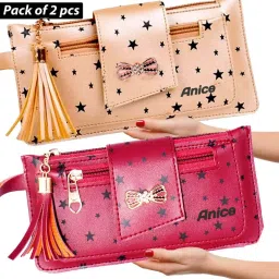 Casual, Party, Formal Gold, Maroon Clutch-image-3