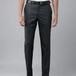 Men Regular Fit Black Viscose Rayon Trousers-image-99