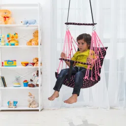 Cotton Swing Chair For Kids Baby's Children Folding & Washable 1 To 6 Year Swing Bouncer-picture-3