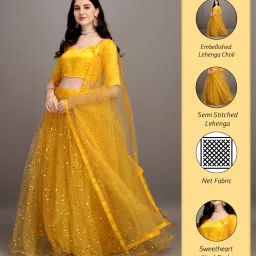 Embellished, Self Design Semi Stitched Lehenga Choli-image-80