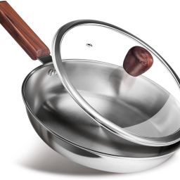 Pro cook Triply Hexa Tech Glass Lid & Wooden Handle, 20cm, Honeycomb Fry Pan 20 cm diameter with Lid 1.1 L capacity-image-82