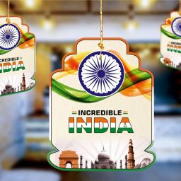 Incredible India Printed Republic Day Independence Day Decoration Hanging10 Pcs Paper Cut-outs-image-27