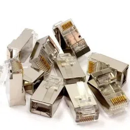 MECCLIEN RJ45 Cat6 Network Ethernet Cable Connectors 8P8C Metal Shield Male Plug 100-Pack 0 Ports 100 Mbps Network Switch-41
