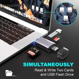 Foxne Point USB A, Micro USB & Type C Multiple Card Reader USB 3.0 and Micro USB OTG Card Reader image 2