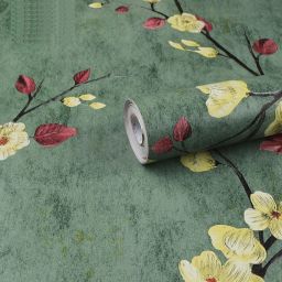 Floral & Botanical Green Wallpaper-image-7