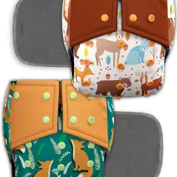 Baby Premium Kids Cloth Printed Diaper Reusable, Washable, Adjustable Size-28