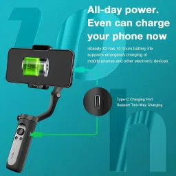 Cospex X2 3-Axis Gimbal Stabilizer for Smartphone - Handheld Phone Gimbal 3 Axis Gimbal for Mobile image 4
