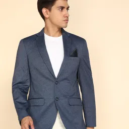 Men Self Design Single Breasted Casual Blazer-image-99
