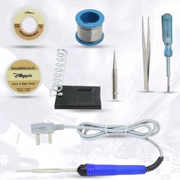 Electronic Repairing 8in1 Mobile Soldering Iron Equipment Tool Machine Combo Kit Set with Flux Paste and Wire 25 W Simple-image-1
