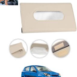 Universal Leatherite Rectangle Beige Tissue Box For Car/office/Home-12 Vehicle Tissue Dispenser-image-77