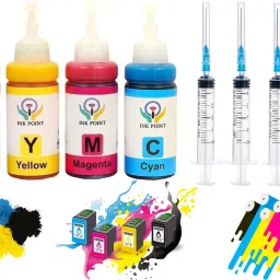 inkpoint Refill Ink Cartridge 805 DeskJet 2723 Multi-function WiFi Color Printer Black + Tri Color Combo Pack Ink Bottle-22