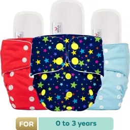 Baby Leak-Proof Baby Cloth Diaper | Reusable, Washable & Adjustable, 3M-3Y-46
