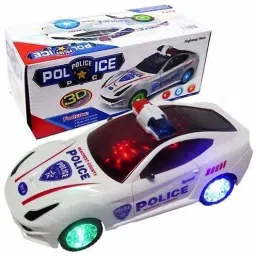 360 Degree Rotating Police Dancing Car with 3D Flashing Led Light Musical Bump N Go Action & Op enable Door Plastic Toy Car for Kid-19