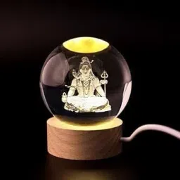 3D Crystal Lord Shiva Creative Engraved Crystal Ball Night Light Table Lamp-15