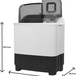 kelvinator 8.5 kg Semi Automatic Top Load White, Grey image 4