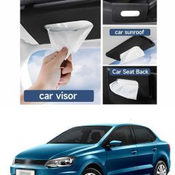 Black Car Tissue Napkin Holder for Sun Visor and Backseat – Universal Fit A5 Vehicle Tissue Dispenser-image-52