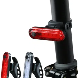 dark horse Bicycle New Light Combo 5 LED 4 Mode Head & Tail Light Set, Waterproof Design LED Front Rear Light Combo image 2