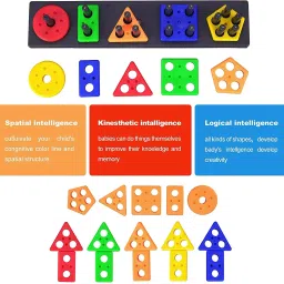 altoys Sorting & Stacking Toys for Kids, Color Stacker Shape Sorter Educational Toy image 4