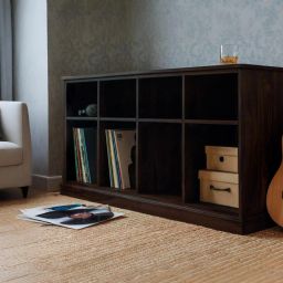Sheesham Wood Solid Wood Open Book Shelf-17
