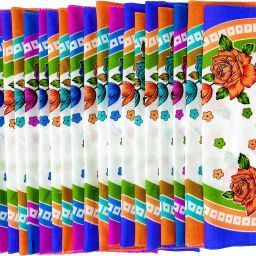HouseOfCommon Premium Cotton Handkerchief 11*11 - Color Prints for Women/Girl/Design Will Vary ["Multicolor"] Handkerchief-image-36
