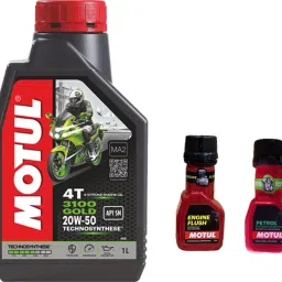 3100 4T GOLD 20W-50(1liter)+Engine flush(50ml)+Petrol system clean(50ml)combo Technosynthese (Semi Synthetic)-image-19
