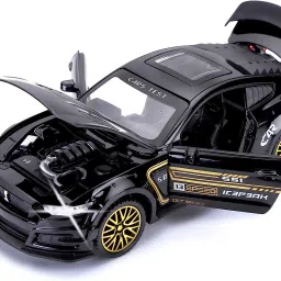 1:32 Diecast Metal Pullback Toy car Openable Doors & Light, Music (Multicolior)-image-23