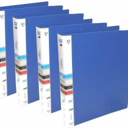 Plastic Presents Plastic File Folder 403 2D Ring Binder A4 Size Tough & Durable Ring Binder Box Board File - 4pk (Blue)-picture-32