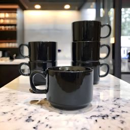 Pack of 6 Ceramic Black Tea/Coffee Cup Set - 170 ML Each-image-65