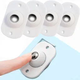 4Pcs Casters Wheels - Self Adhesive Paste Pulley/Stainless Steel Mini Swivel Caster Wheels with 360 Degree Rotation for Furniture Storage Boxes Cabinet Drawer Trash Swivel Furniture Caster-image-23