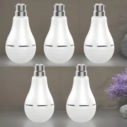 Inverter Bulb 9W LED 1200mAh battery 4 hrs emergency light Pack of 5 bulbEM142 4 hrs Bulb Emergency Light-picture-5