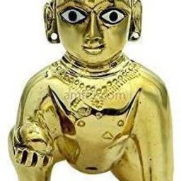 2 NO SIZE Pittal Laddu Gopal Statue Pital Brass Murti Kanha ji / Laddu Gopal Thakur Ji Metal ,Metal Laddu Gopal Baby Krishna Bal Gopal Thakurji Decorative Showpiece 6cm Decorative Showpiece - 6 cm (Brass, Multicolor) Decorative Showpiece - Decorative Showpiece-6 cm-image-20