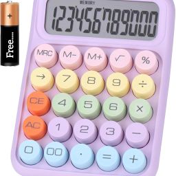 Colorful Candy Calculator,Mechanical Calculator Cute 12 Digit Large LCD Display Colorful Candy Calculator,Mechanical Calculator Cute 12 Digit Large LCD Display FinancialCalculator-15