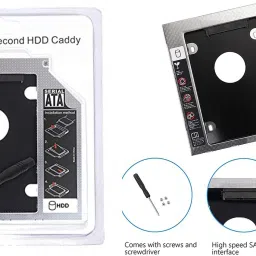 GIPTIP 2.5''Internal 2nd SATA HDD 9.5MM CADDY CD/DVD-ROM to Expanded Data Storage 2.5 inch 9.5 MM Universal HDD Caddy Internal Hard Drive Enclosure-6