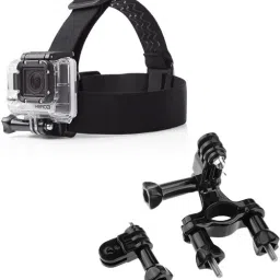 quikprof Bikemount+3 And Adjustable Headband Head Strap Mount Head Belt for GOPRO (combo) Strap-image-36
