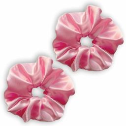 Dark Pink Satin Scrunchies Rubber Band-image-42