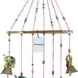 Handcrafted Rajasthani Traditional Windchimes|For Home Décor (Multicolor) Plastic Windchime-image-57