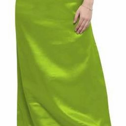 KAVYA DESIGNERS Parrot Green Pure Satin Petticoat Pure Silk, Pure Satin Petticoat-image-30
