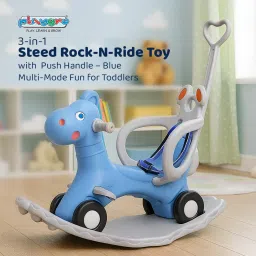Horse Ride-On, Rocker & Balance Board With Parental Handle 3 IN 1 Toy for Kids-17