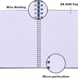 navneet HQ Five Subject Book A5 Notebook Single Line 300 Pages image 4