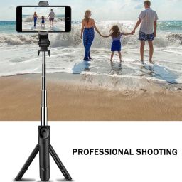 BOPUD Tripod Bluetooth Remote Extendable Cell Phone Tripod Stand Bluetooth SelfieStick Tripod, Monopod, Tripod Kit-12