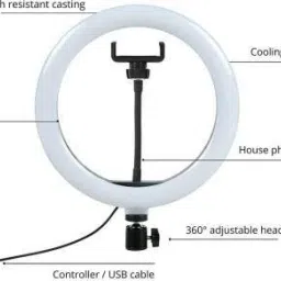 NEELTREDE 10 Inches Large LED Ring Light 3 Color Mode with Tripod for YouTube Ring Flash image 3