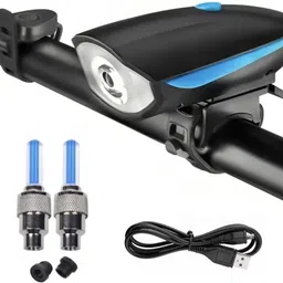 highrider Cycle Light Combo Front with Horn with 2 Tyre Valve Light (Pack of 3)LED Bell-picture-39
