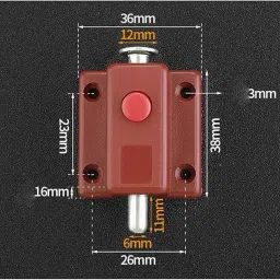 samusagya 6 pcs Automatic Spring Loaded Cabinet Door Bolt Lock Push Button Combination Lock image 2