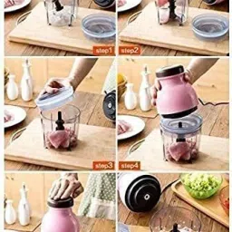 lariox Capsule Cutter Quatre Unique Blender System Design Mini Electric Food Processor and Chopper, Mixer, Meat Grinder, Crusher, Mincer 220 W Juicer Mixer Grinder image 4