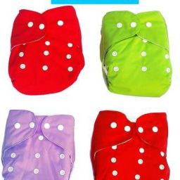 Reusable Baby Washable Adjustable Cloth button Diaper Nappies For Babies of Ages 0 to 2 years(multicolour)-4 pieces-image-19