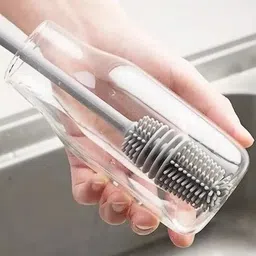 sjk Silicone Flexible & Long Bottle Cleaning Brush (Pack of 1)-picture-2