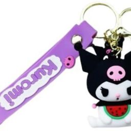 Kuromi Keychain – Cute Mini Anime Bag Charm for Kids, Set of 2Pcs Key Chain-image-9