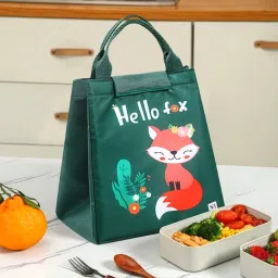 Cartoon Print Insulated Lunch Bag for Kids Tiffin Travel Lunch Box Organizer Lunch Bag-image-29