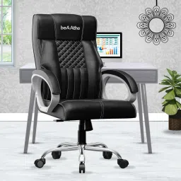 Oxford High Back Ergonomic Revolving Chair Leatherette Office Executive Chair-image-25