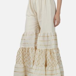 Women Regular Fit Beige Pure Cotton Trousers-image-61